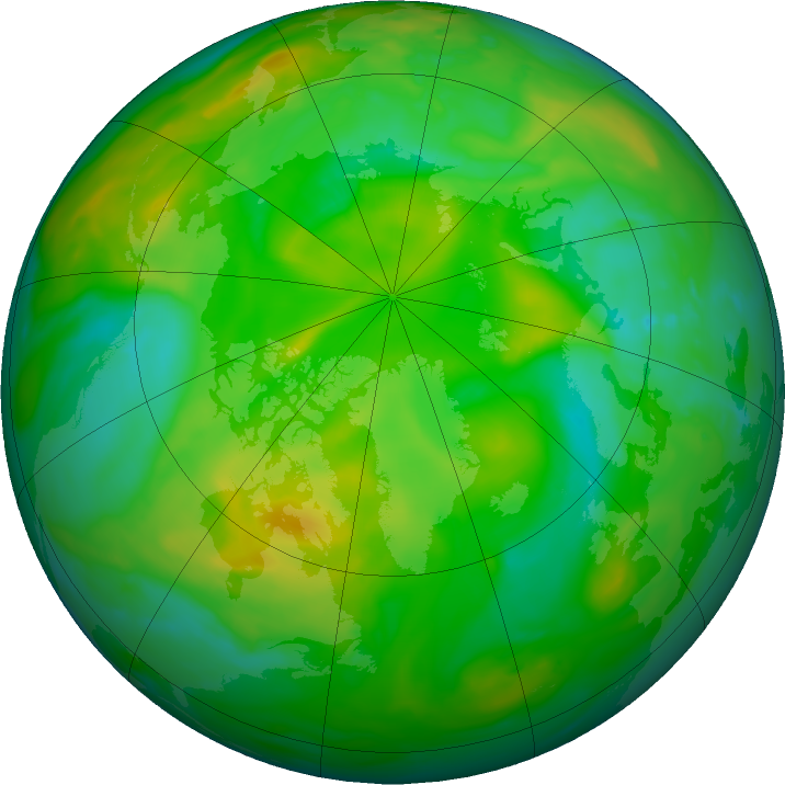 Arctic ozone map for 26 June 2021